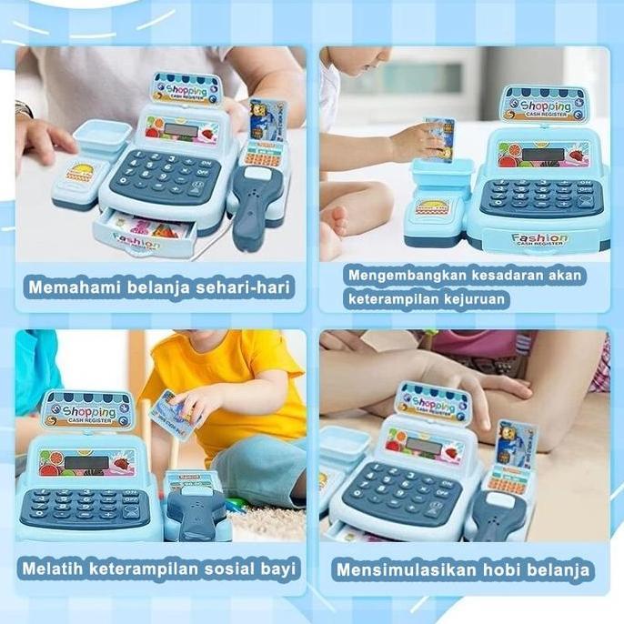 Kasir Simulasi Mainan supermarket Mesin Kasir Belanja Mainan Cashier Machine Toys Mainan Edukasi Ana