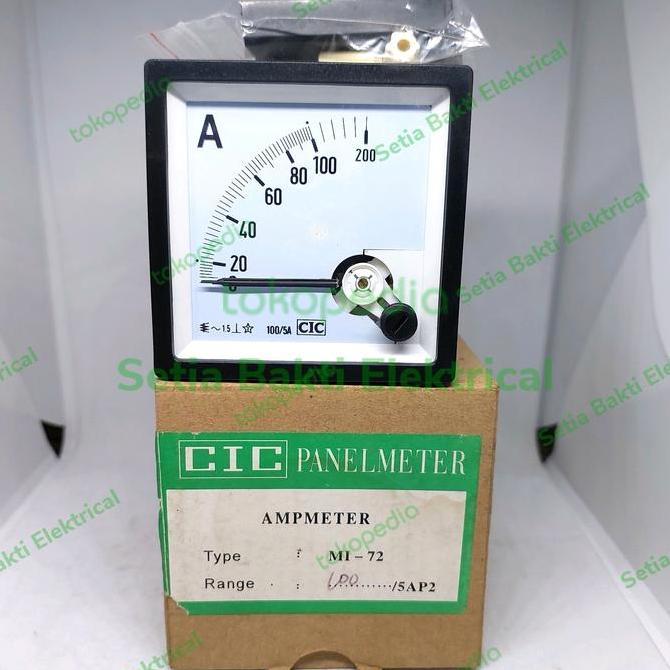 Ready Ampere Meter via CT 72x72 100A CIC Ammeter 72x72 100A CIC via CT