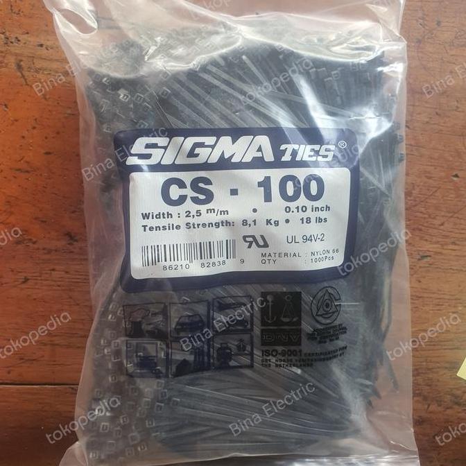 Kabel Ties Sigma CS-100 2.5x100mm isi 1000pcs / Kabel Ties Sigma CS100
