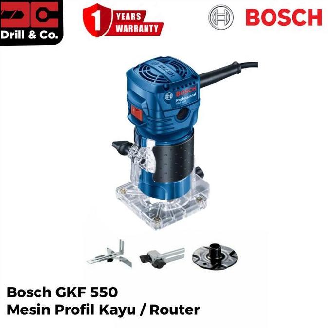 Bosch Gkf 550 Mesin Router 1/4" / Mesin Profil Kayu / Routing
