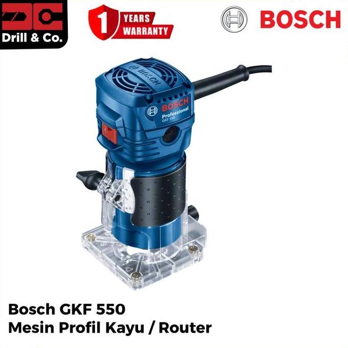 Bosch Gkf 550 Mesin Router 1/4" / Mesin Profil Kayu / Routing