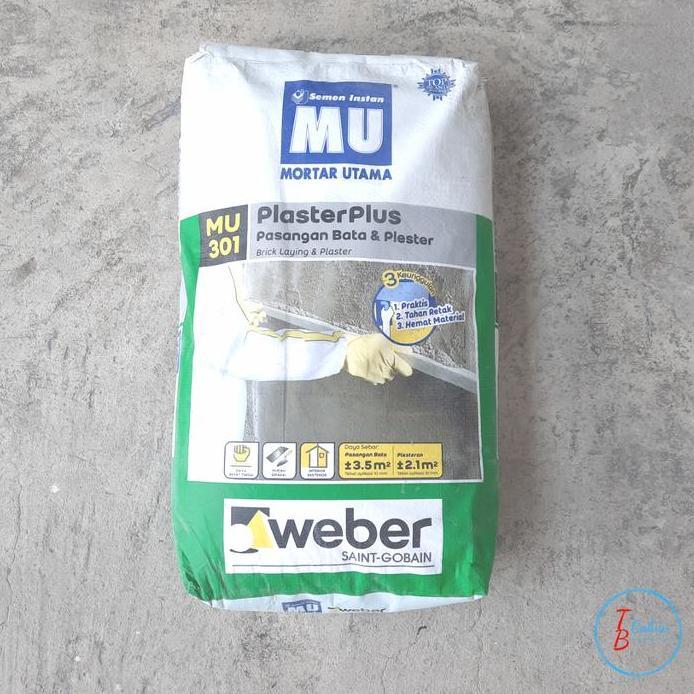 MU 301 Semen Plester dan Perekat Bata 40 KG / Plaster Plus MU 301