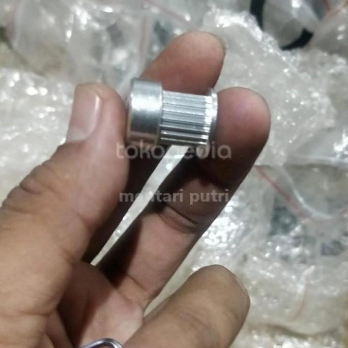 Pulley gt2  aluminium belt 10mm lubang as 5mm cnc pulley