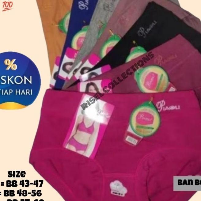 Cd Celana Dalam Wanita Dewasa Jumbo Lusinan Ban Besar Merk Piaoli Original Premium 6 Pcs