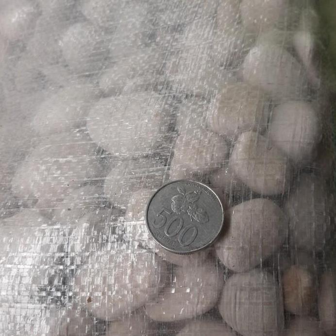 Batu Putih Sebesar Koin 500an Karungan +- 11 kilo