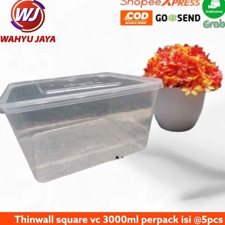 R-Thinwall Square Vc 3000Ml Per Pack Isi @5Pcs