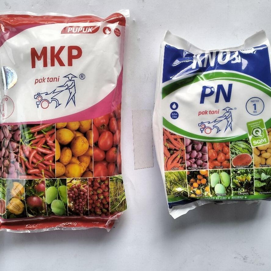 Paket Pupuk Pembuahan Mkp Dan Kno3 Putih Pak Tani Kemasan Ori Pabrik Masing-Masing 1 Kg (Per Paket M
