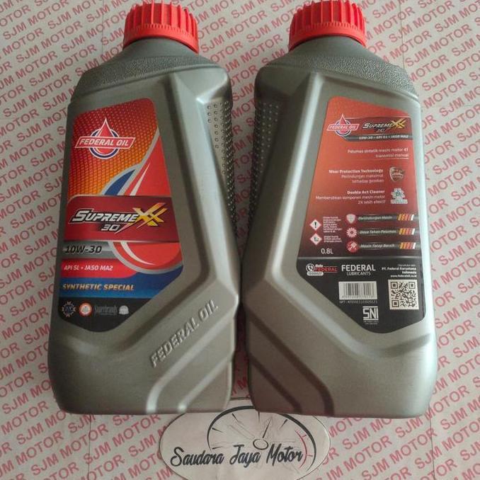 Ready Oli Federal Supreme XX 30 10W-30 API SL JASO MA2 SYNTHETIC SPECIAL 0.8