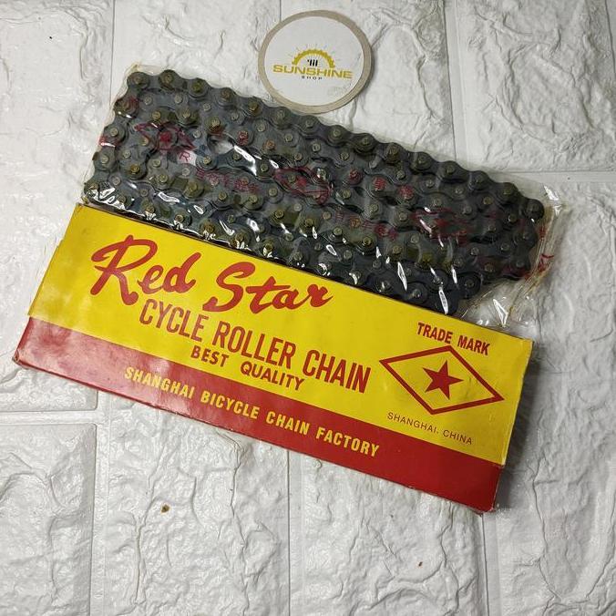 Rantai Single 1 Speed 114L RED STAR Bintang Sepeda Anak 12 16 18 Onthel 28 Kebo Ontel Jadul Jengki F