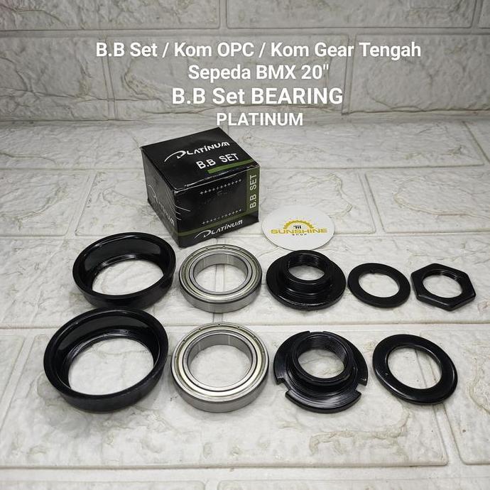 BB Set Kom Gear Tengah BEARING Mangkoan Crank Sepeda BMX 20 PLATINUM