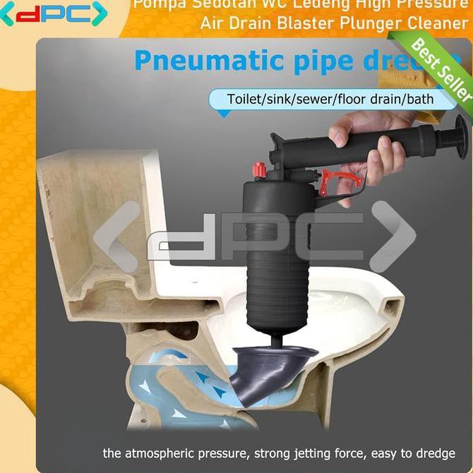 Pompa WC Ledeng Mampet High Pressure Air Drain Blaster Plunger Cleaner