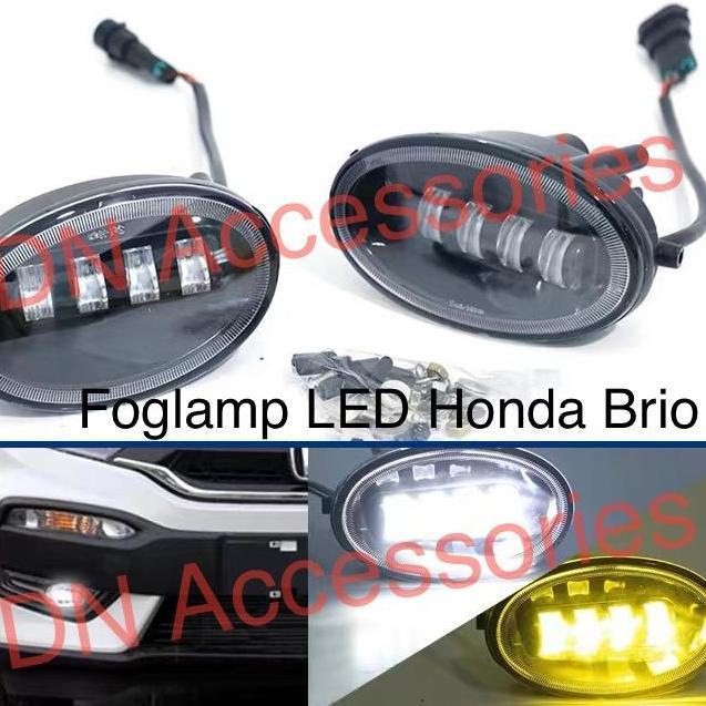 Ready Foglamp Fog Lamp Lampu Kabut LED Honda Brio Putih Kuning White Yellow