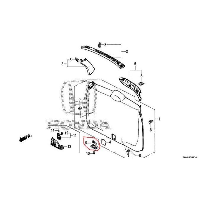 Handle Dalam Pintu Bagasi CRV 2013-2015 Original