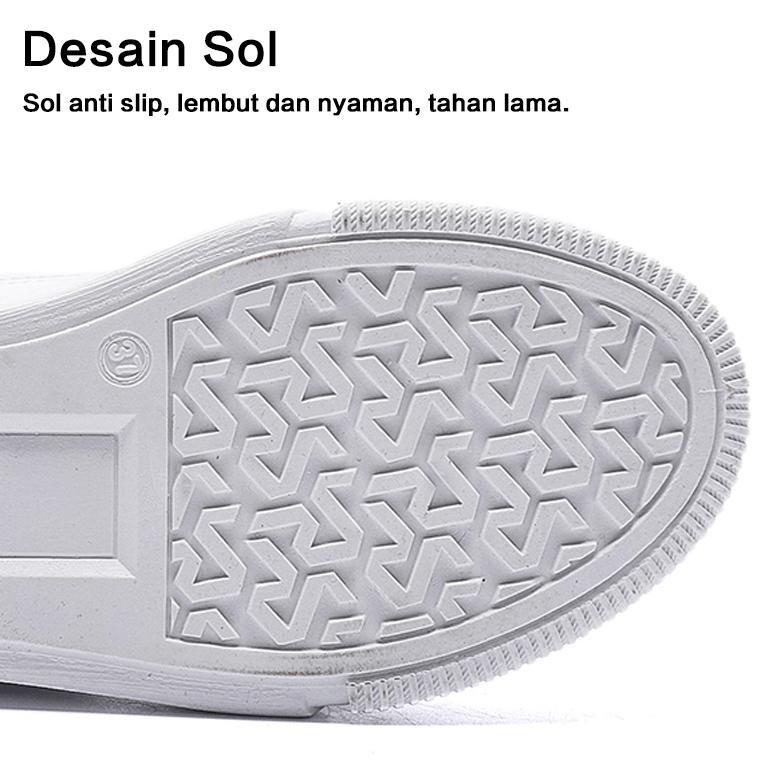 RECOMMENDED BEEYOO SEPATU WANITA TANPA TALI SNEAKERS WANITA FASHION SPORT SHOES KETS PUTIH POLOS WK1