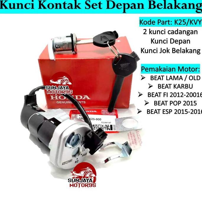 Kunci Kontak  Beat FI TAHUN 2008 SAMPAI 2016 - Beat pop - Beat Karbu set  + kunci jok belakang Acces