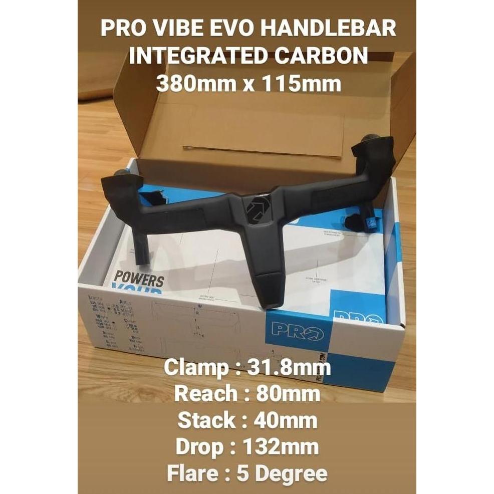 Handlebar Drop Bar Pro Vibe Evo Integrated Carbon 31.8Mm