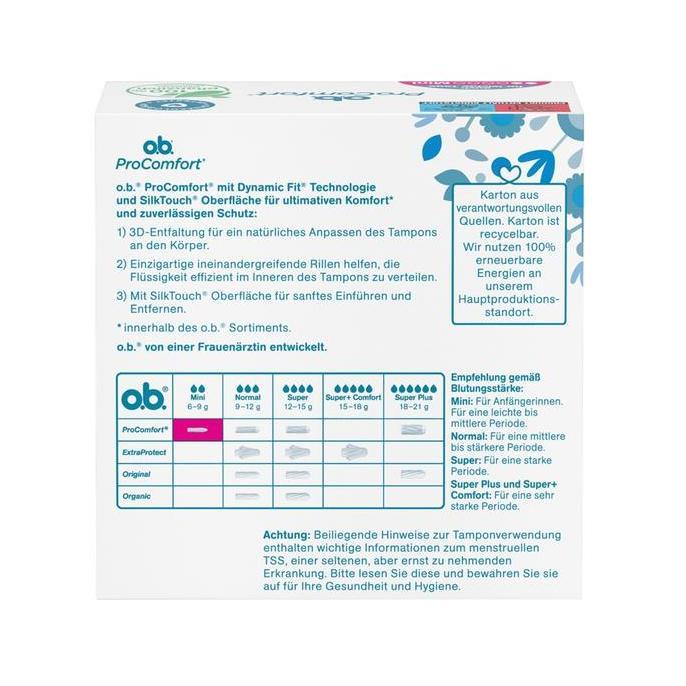 O.B. Tampons ProComfort Mini isi 64 mini tampon