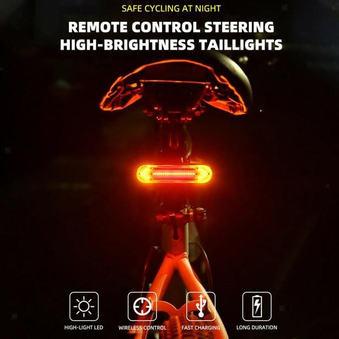 Lampu Belakang Sepeda Lampu Sein Riting Sepeda Di Bawah Sadel Cas Usb