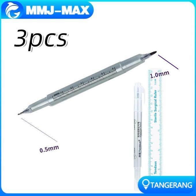 BLAZONE Surgical Skin Marker / Pulpen Penanda Kulit Steril 3pcs / Untuk Pra-Operasi Tato Medis Atau 