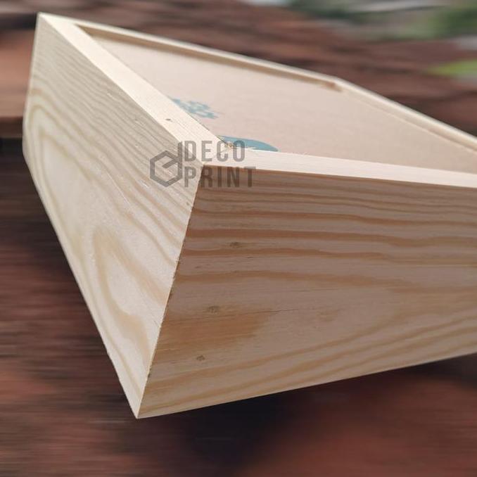 SidsWood [3D207] Pigura 3D Kayu 20x20x7 cm Bingkai Mahar, Perhiasan, Foto, Bunga Kering | Frame Jati