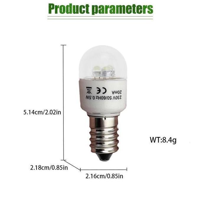 DEFAECO Bohlam Lampu LED Bulb Mesin Jahit E14 Tipe Ulir 0.5W Warna Putih