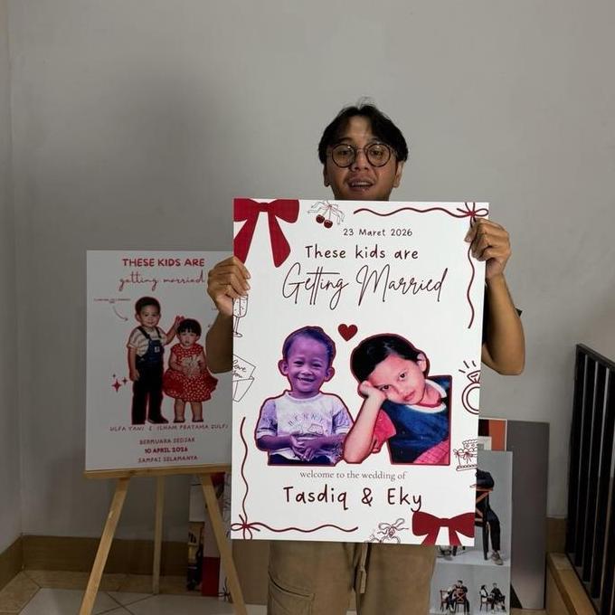 [ Bisa Cod ] Cetak Foto 50x70 + Papan MDF 9mm Bingkai Foto Cetak Foto 20R Foto Walldecor Foto Bingka