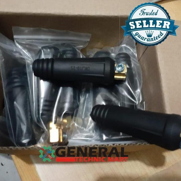 Konektor male kabel mesin las listrik 10-25 mm Connector Plug