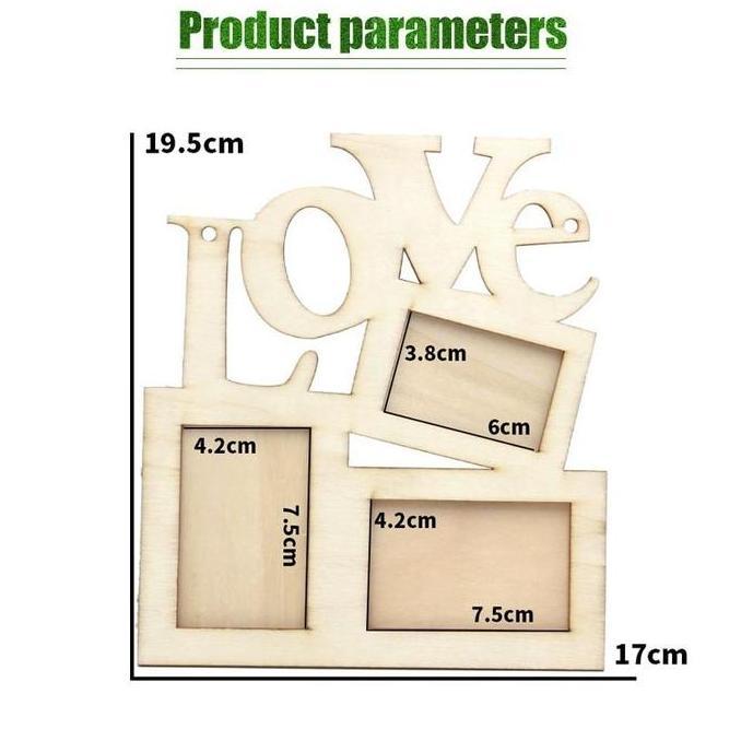 ESPRIZO Frame Bingkai Foto Aesthetic Kado Ulang Tahun Cewek Gift Kado Wedding Gift "Love" / Frame Ka