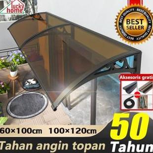 JODHOZ Tahan angin topan Canopy Kanopi atap 60*100cm/60*300cm/100*150cm Tebal Anti jatuh Atap Transp