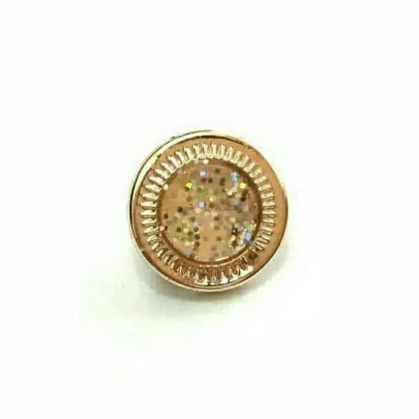 Giocare- Isi 100 Pcs Kancing Jamur Emas Gliter 9 / 11 / 13 Mm - Kancing Baju Emas Gliter Import