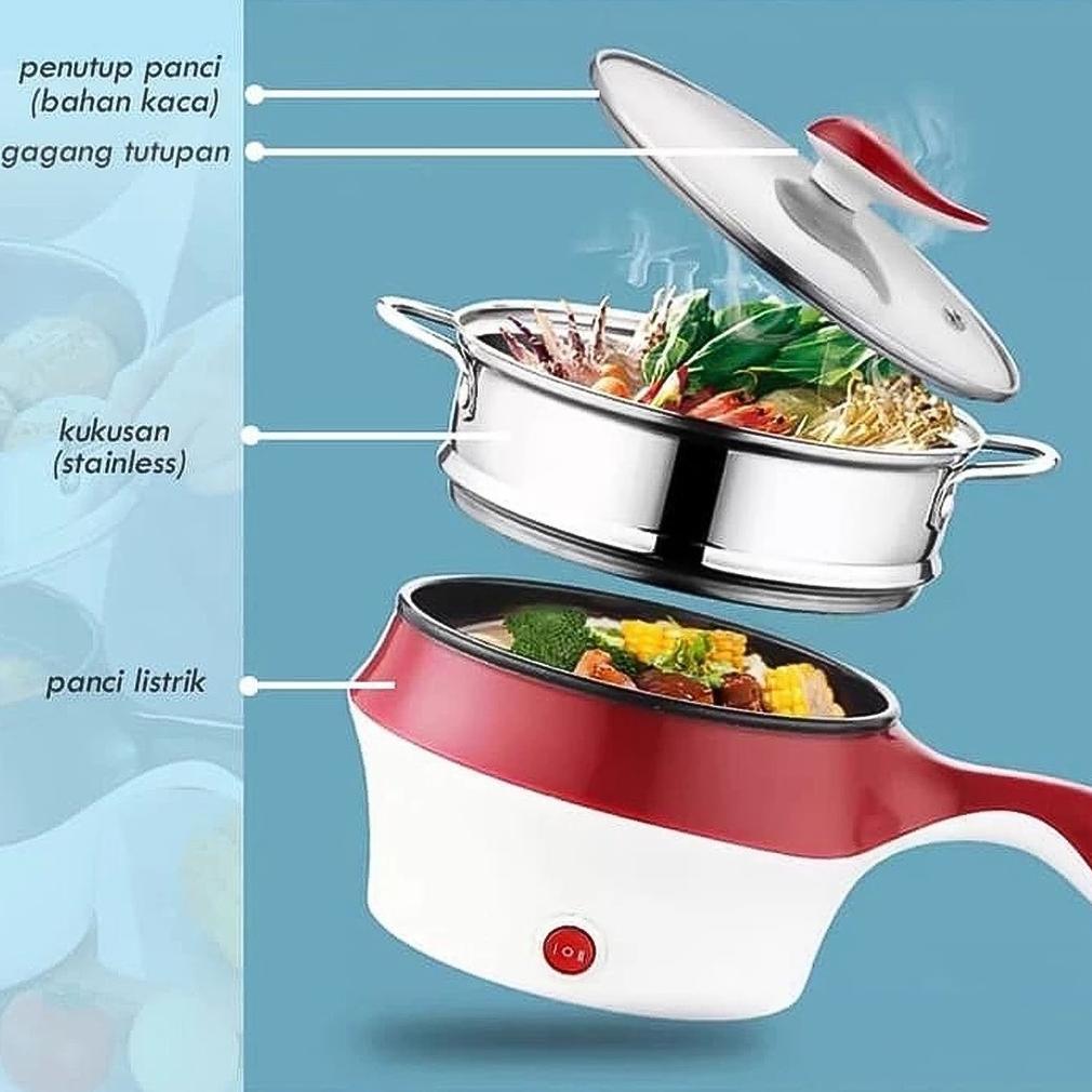 Panci Listrik Serbaguna Alat Masak Listrik Electric Fry Pan Diskon
