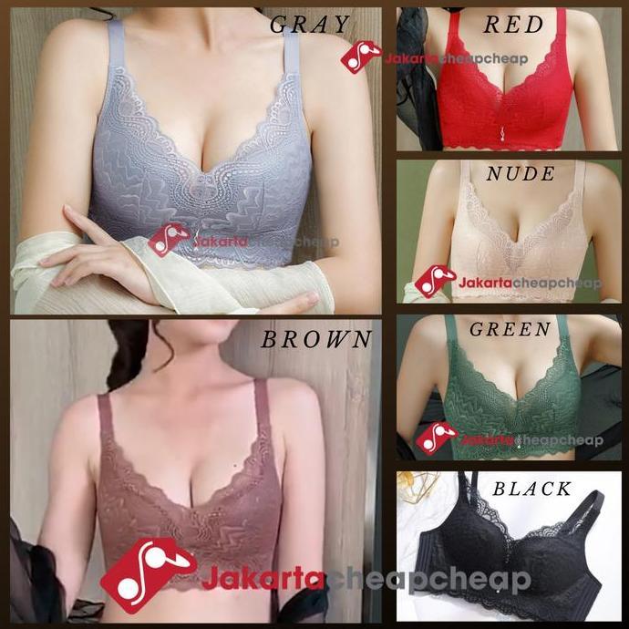 Wagee- Jc101 Bra Push Up Wanita Pakaian Dalam Cewek Sexy Lace Tanpa Kawat