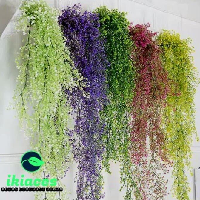 DAUN RAMBAT KECIL TANAMAN RAMBAT DAUN PLASTIK WARNA WARNI BUNGA DEKOR