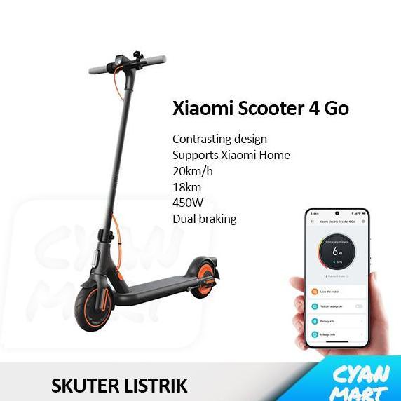 TERLARIS XIAOMI ELECTRIC SCOOTER 4 SKUTER LISTRIK O ELEKTRIK MODEL LIPAT 20KM REM ABS PREMIUM ANAK D