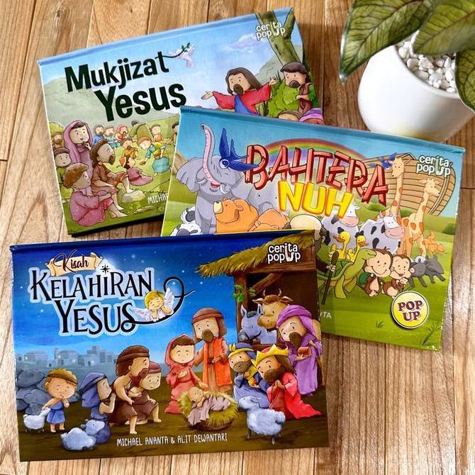 aridpratian - buku anak kristiani pop-up cerita alkitab - ada banyak judul (bhs indonesia)