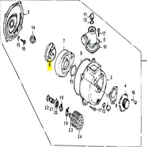 Loncin Impeller Waterpump 3" (Gasoline/Dual Fuel)