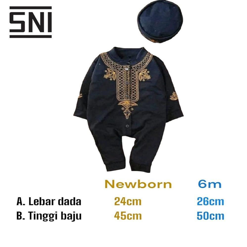 NEW DEALS romper koko bayi 0 6 bulan jumper koko peci anak laki laki baby koko baju bordir anak