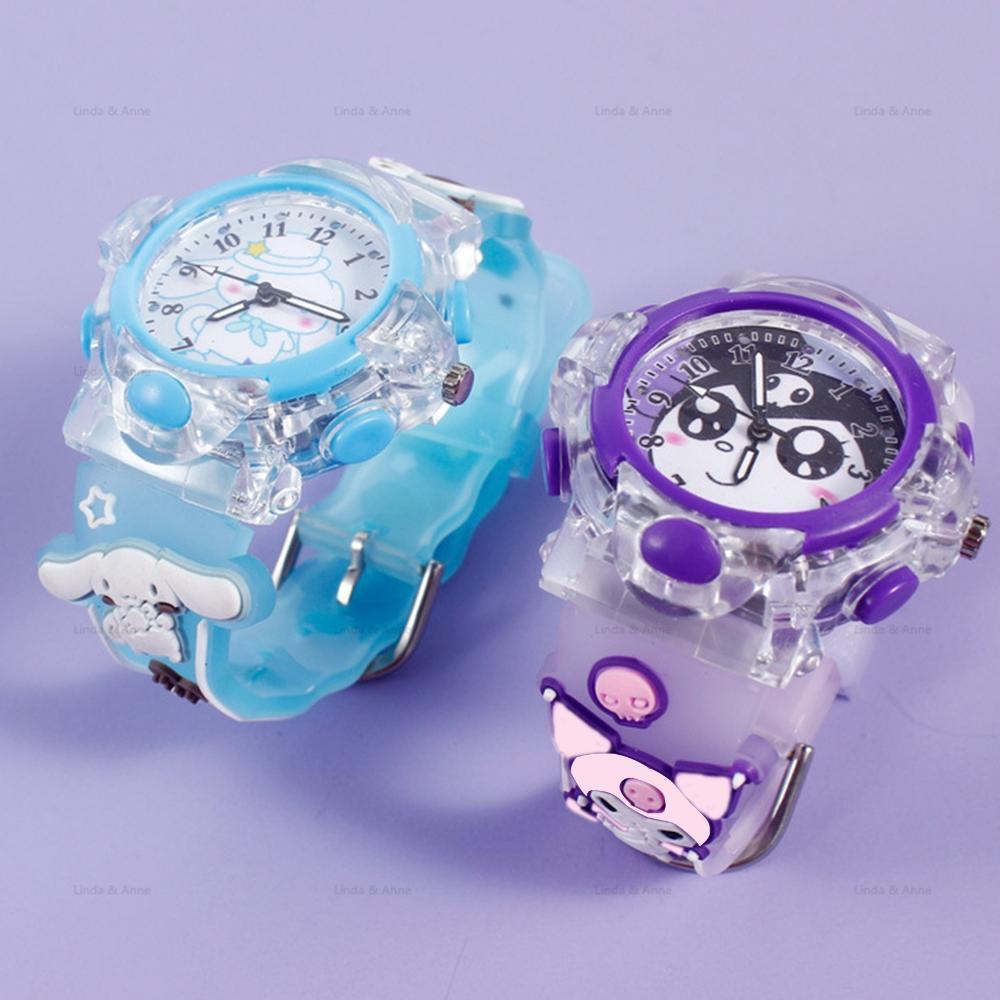 RECOMMENDED L&A JAM TANGAN ANAK LED KARAKTER HELLO KITTY KUROMI CUTE KIDS WATCH / JAM TANGAN ANAK 4-