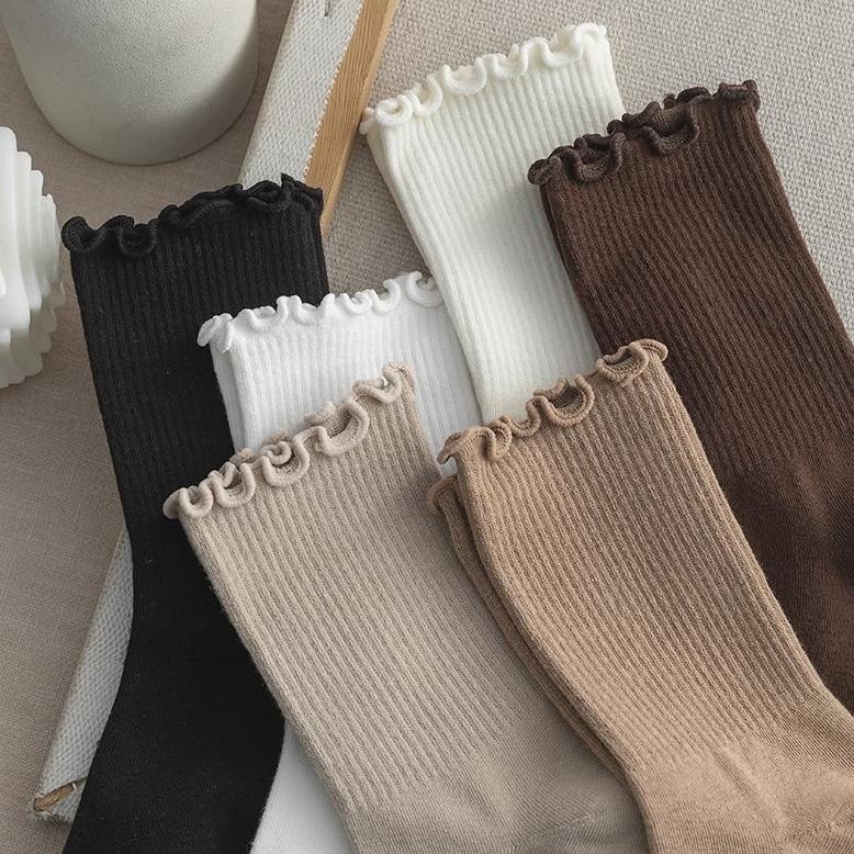 100% aman kaos kaki kriwil wanita katun lembut