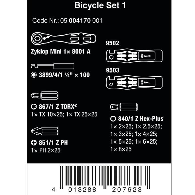Wera 05004170001 - Tool Kits Sepeda Set Bicycle Set 1 Wera Tools - 14 Pcs