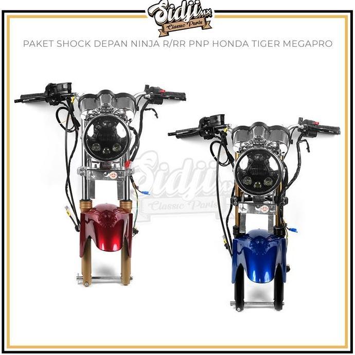 Paket Full Set Bagian Depan PNP Honda CB GL Megapro Tiger Verza Headlamp Set Stang Set Sen Depan Plu