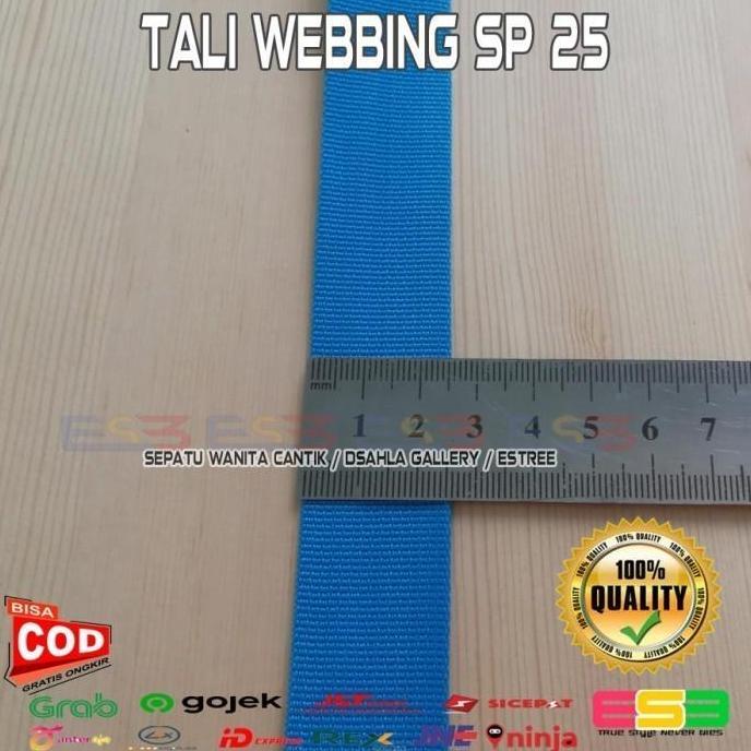 Promo Tali Webbing Hijau Army/ Tali Webing 2.5 Cm Tebal Kuat/Bisban Cod