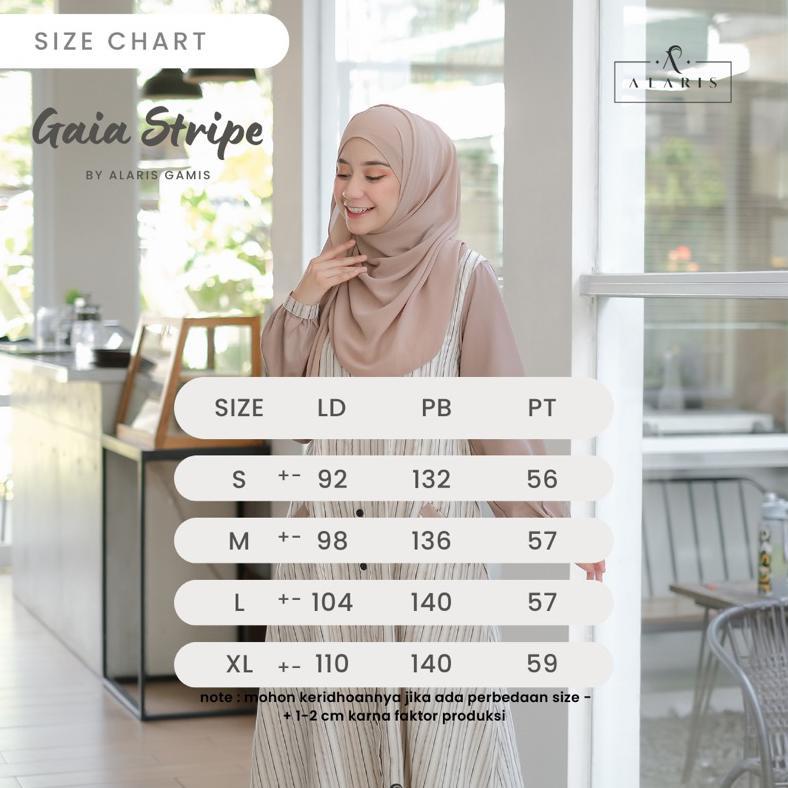TERMURAH GAIA STRIPE / GAMIS KATUN SALUR / GAMIS GARIS GARIS / GAMIS CASUAL / CASUAL DRESS / GAMIS M