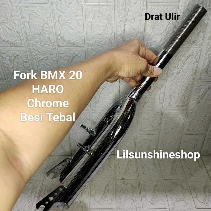 Fork Garpu DRAT HARO Sepeda BMX 20 Jadul Pipa Steertube DRAT-ULIR Standard 25.4mm Chrome Besi Tebal 