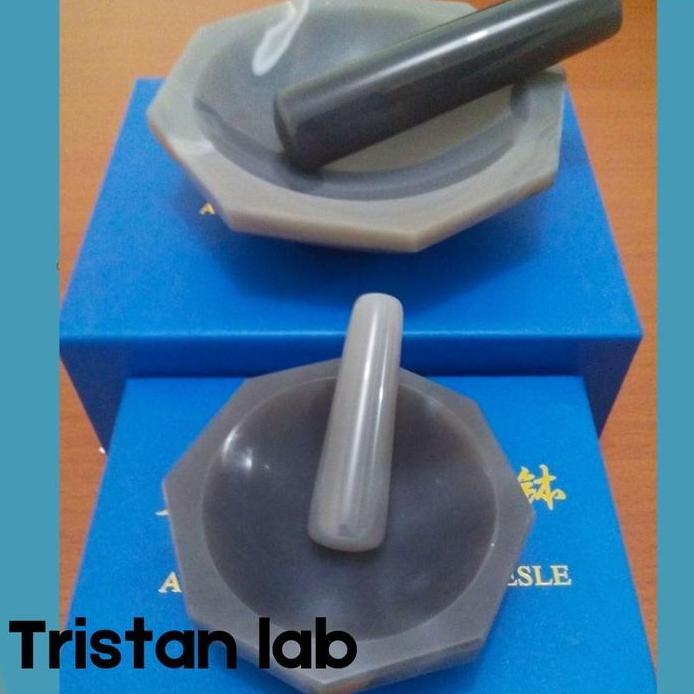 Agate Mortar and Pestle Batu Alam Agate Diameter 60 mm