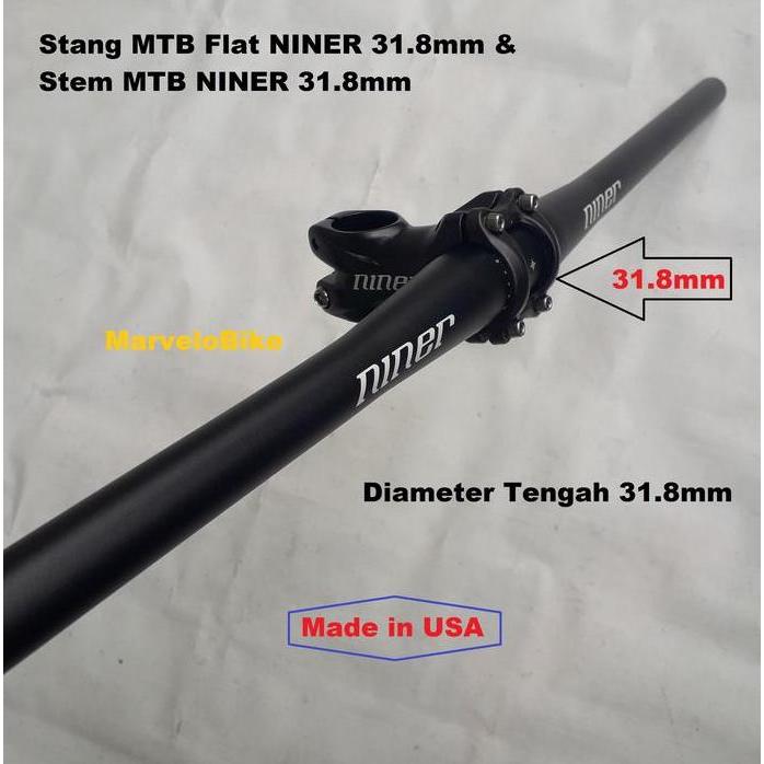 HandleBar Flat Stang Sepeda MTB Flat 31.8mm NINER Stem MTB 31.8mm NINER