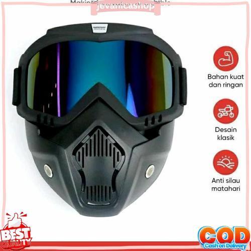 Original Taffsport Bollfo Kacamata Motor Cross Gm Retro Anti Glare Windproof Kualitas Premium