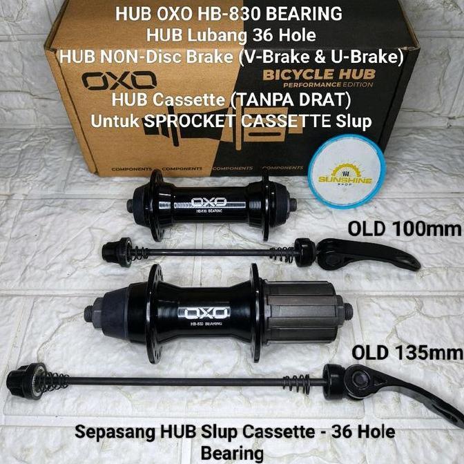 Hub Freehub Slup 36H OXO HB830 Pengganti HB829 Sprocket CASSETTE 7 8 9 10 Speed BEARING V-Brake dan 