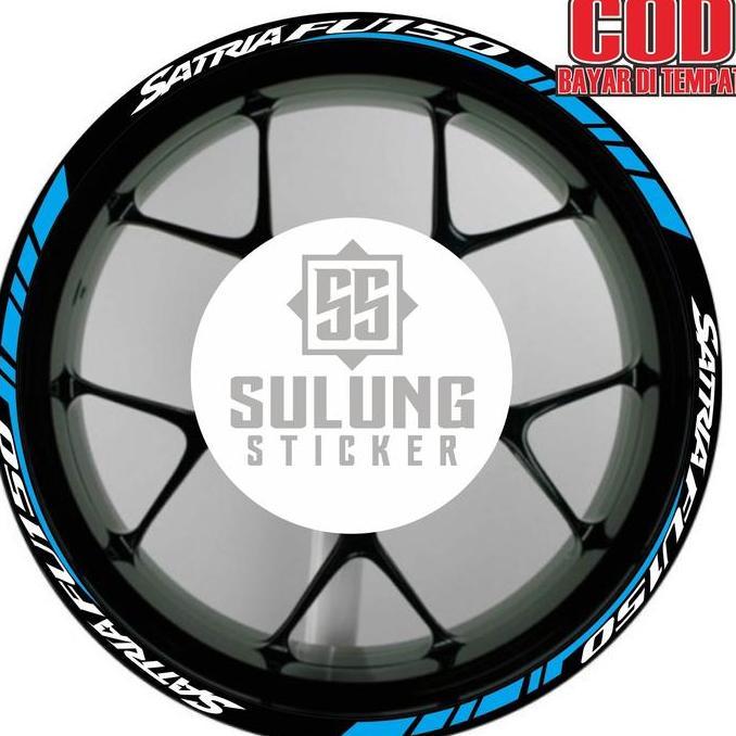 Stiker Velg Motor Suzuki Satria FU 150 Cutting Sticker Aksesoris Variasi List Pelek Keren Terbaru