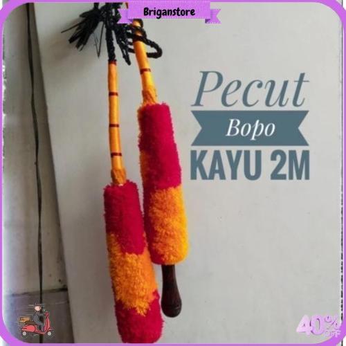 4.4 Pecut Bopo 2 Meter Jumbo / Mainan Anak Pentas Jaranan Jaran Kepang Kuda Lumping / Cambuk Baronga